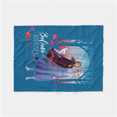 Frozen 2 Elsa Anna And Olaf Believe Fleece Blanket Zazzle