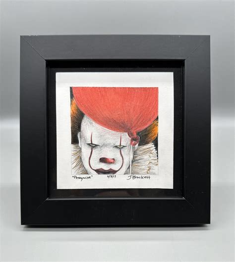 Pennywise Colored Pencil Drawing Original Art Small Art - Etsy