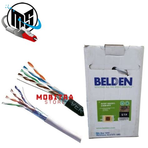 Jual Belden Stp Ftp Cat E Cable Roll Box M Grey Black Kabel Stp