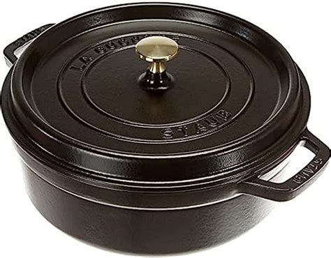 Staub Gusseisen Br Ter Cocotte Rund Flach Cm L Aromaregen