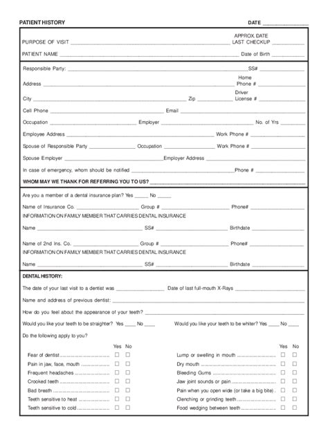 Fillable Online PURPOSE OF VISIT LAST CHECKUP Fax Email Print PdfFiller