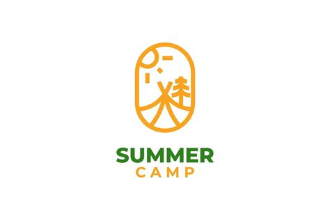 Summer camp logo design vector 6225055 Vector Art at Vecteezy