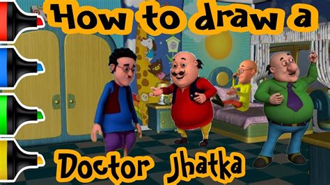 How To Draw Dr Jhatka From Motu Patlu Dr Jhatka Drawing Step By Step Tutorial Motupatlu