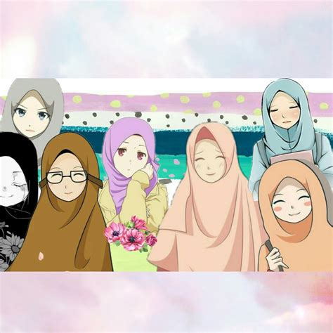 Gambar Anime 6 Sahabat Perempuan Berhijab Explore The Best