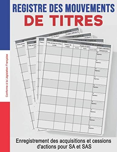 Registre Des Mouvements De Titres Pour SA Et SAS 200 Enregistrements