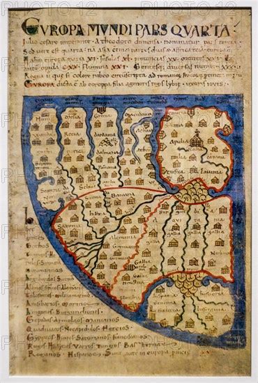 1120 European Map From Liber Floridus Photo12 ImageBROKER Alimdi