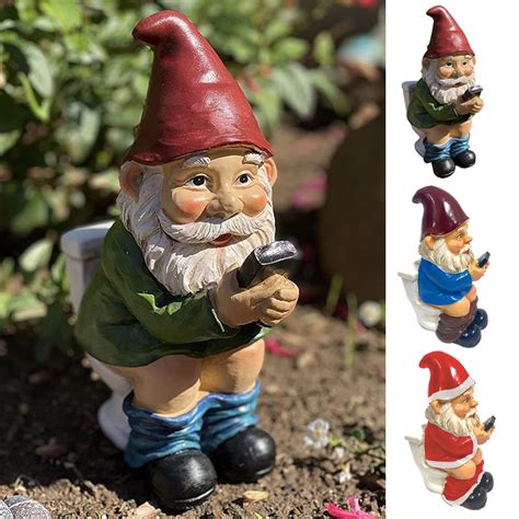 Shenmeida Resin Garden Gnomes Naughty Gnomes Funny Garden Gnomes Garden ...