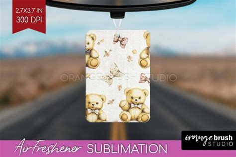 Teddy Bear Air Freshener Png Sublimation Graphic By Orange Brush Studio