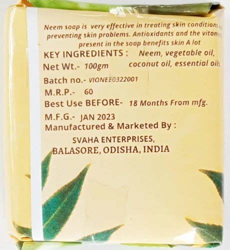 Handmade Viona Neem Organic Soap At Rs Piece Neem Guard Soap In