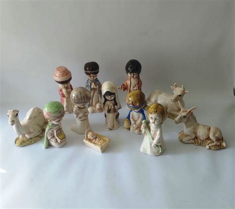 Piece Ceramic Nativity Set Duncan Enterprises Nativity Figurine