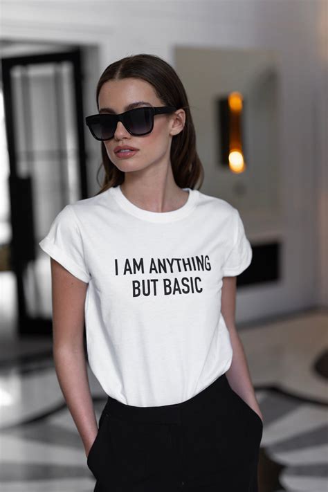 Im Anything But Basic Ct098 White Slogan T Shirt Chantelletungatt