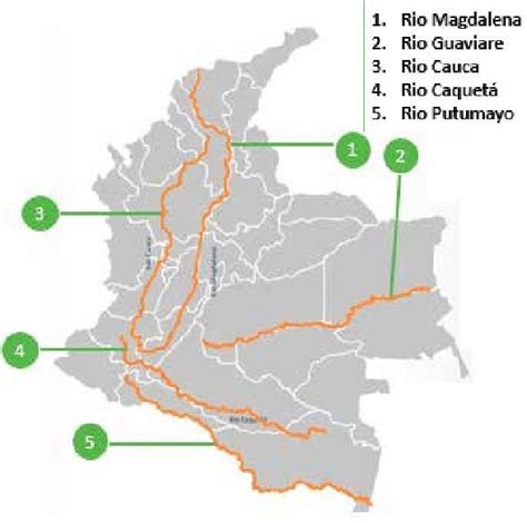 El Mapa De Colombia Y Sus Ríos Más Importantes Brainlylat