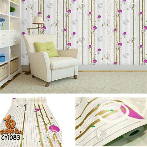 Jual Wallpaper Dinding Wallpaper Sticker Dinding Motif Garis Polkadot