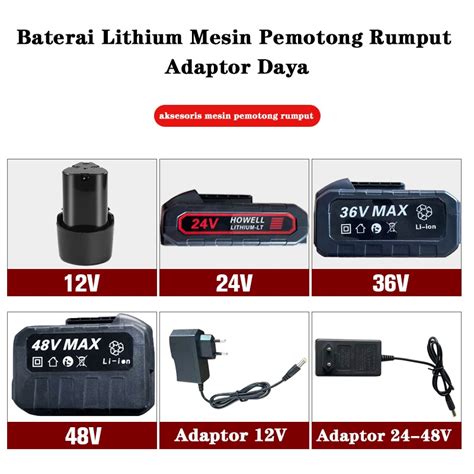 Jual Mesin Pemotong Rumput Baterai V V V V Baterai Lithium Isi