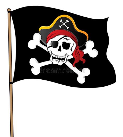 Bandeira Do Pirata Ilustra O Do Vetor Ilustra O De Ornament