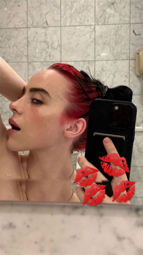 Billie Eilish Strips Down In Shower Selfies Highlighting Her Red Hot Makeover HELLO
