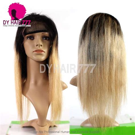 Density Lace Front Wig Color B Ombre Straight Hair Virgin