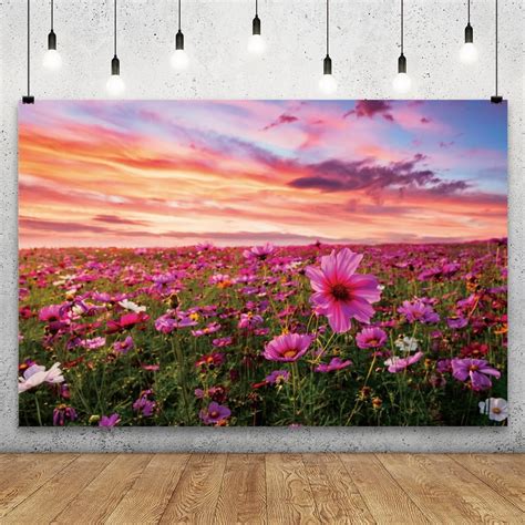 Amazon Yongfoto Wildflower Backdrop X Ft Flower Field Sky