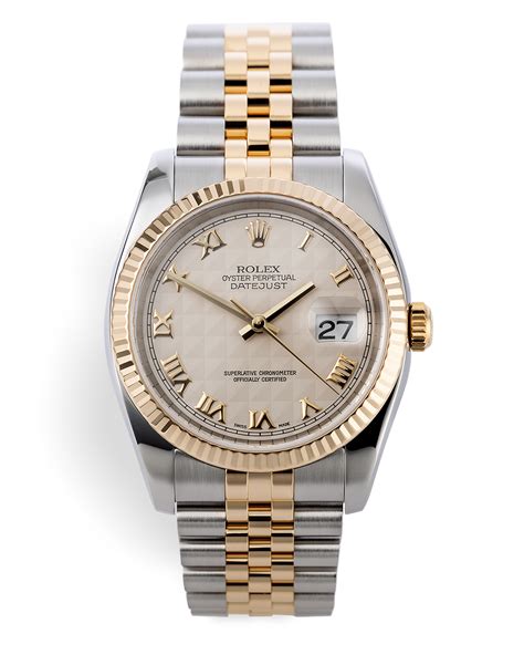 Rolex Datejust Watches Ref 116233 Ivory Pyramid Dial The Watch Club