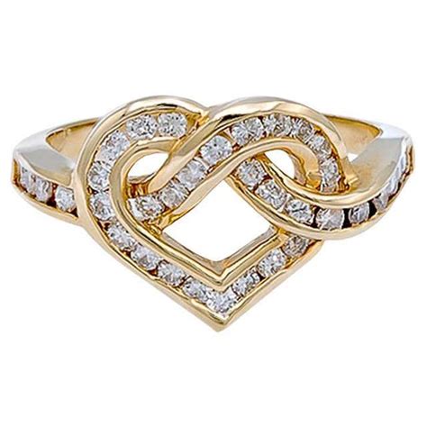 Heart of Gold with Diamond Ring For Sale at 1stDibs | heart diamond ...