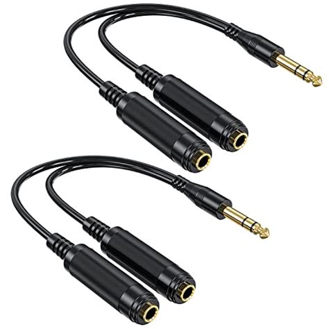 14 Splitter 2 Pack 6 Inch 635mm Trs Stereo Headphone