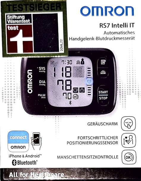 Omron RS7 Intelli IT Handgelenk-Blutdruckmessgerät (HEM-6232T-D ...