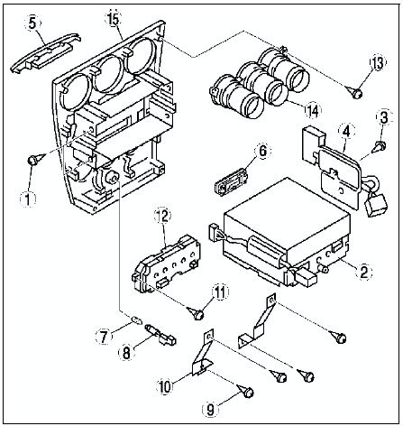 Mazda Service Manual Center Panel Module Disassembly Assembly