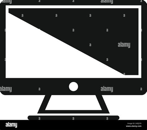 Internet Monitor Icon Simple Vector Computer Screen Blank Display