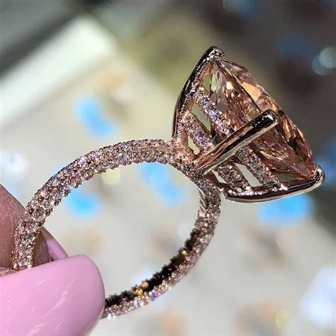 Anillo De Circonia C Bica De Cristal Para Mujer Accesorio De Lujo Para