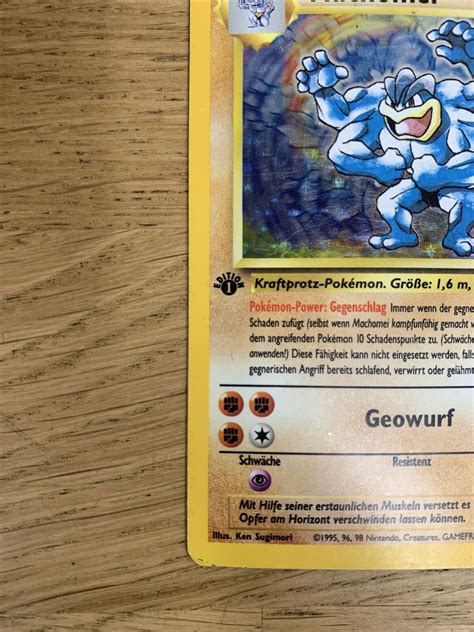 Machamp Machomei Pokemon Card Base Set St Ed Rare Holo