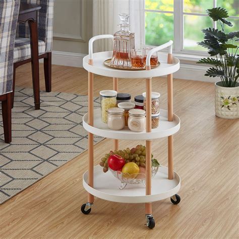 Amazon BEEY Utility Rolling Cart With Wheels 3 Tier Round Heavy