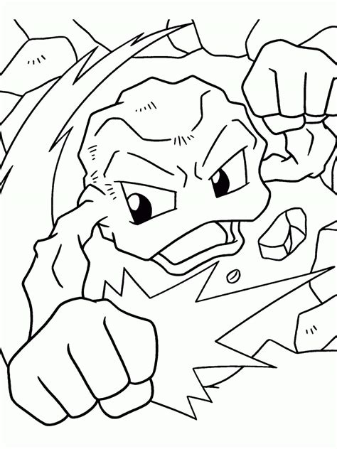 Geodude Coloring Page