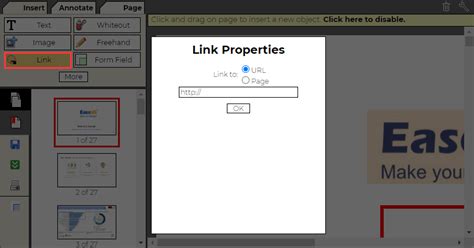 Grátis Como Adicionar Hyperlink no PDF no Windows e Mac EaseUS