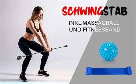 Schwingstab Fitness für Ganzkörpertraining Swingstick mit Therabänder