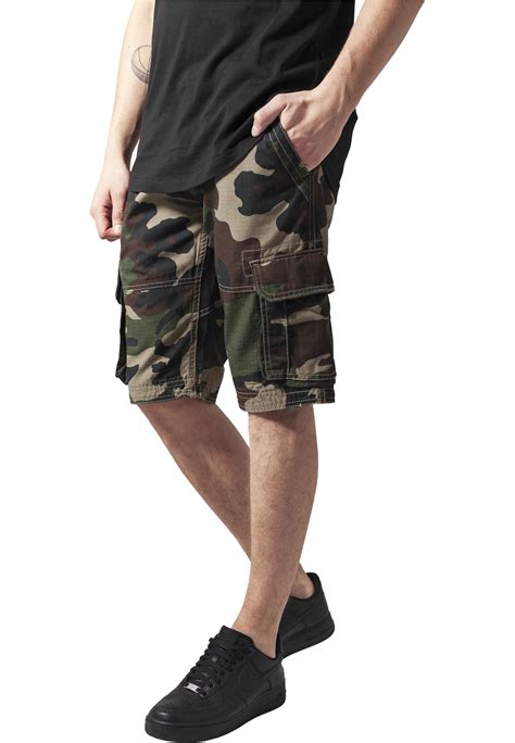 Buy Urban Classics Fitted Cargo Shorts Wood Camo