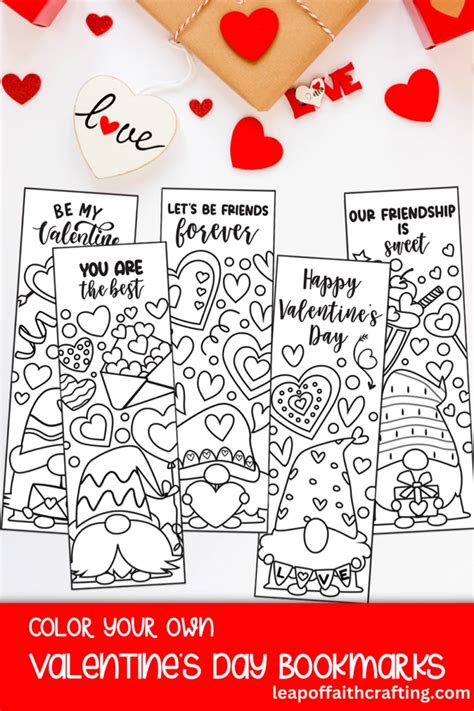 FREE Valentine Bookmarks to Color (Cute Printables!) - Leap of Faith ...