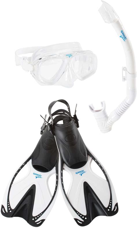 Speedo Adult Adventure Mask, Snorkel & Fin Snorkeling Set - Walmart.com ...