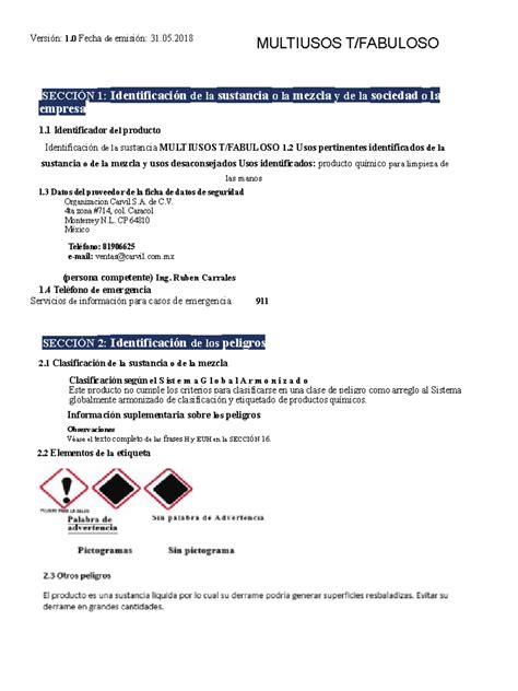 Intd Fabuloso Nueva Ficha Tecnica Con Pictograma Versi N Fecha