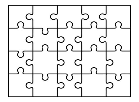 Jigsaw Puzzle Free Coloring Page - Free Printable Coloring Pages