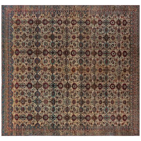 Extra Large Antique Persian Kirman Handmade Wool Rug By Doris Leslie