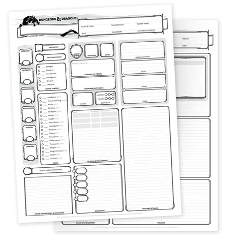 Dungeons & Dragons Character Sheets - Super Retro - Dungeons & Dragons