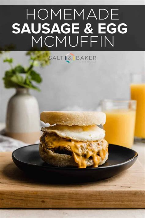 This Sausage And Egg Mcmuffin Mcdonald S Copycat Has A Homemade Sausage Patty Cooked Egg And