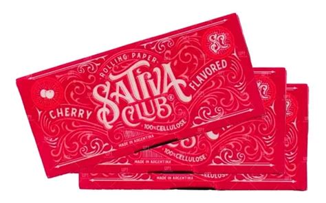 Papel Para Armar Sativa Club Celulosa Saborizadas Cherry U Mercadolibre