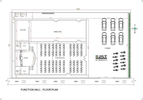 135’x75′ Function Hall – Floor Plan – JILT ARCHITECTS