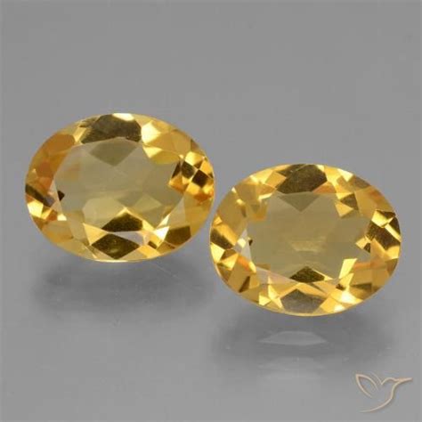 Carat Yellow Citrine Gemstones Oval Loose Citrine From Brazil