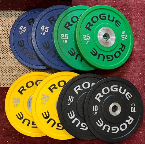 Rogue Urethane Bumper Plates Sports Equipment Exercise Fitness