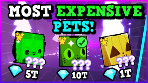 The Most Expensive Pets In Pet Simulator X Roblox Youtube