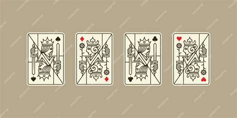 Cartas De Baralho Reis - Conjunto de cartas de baralho rei e rainha corações pá diamante e ...