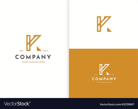 Minimalist letter k logo design Royalty Free Vector Image