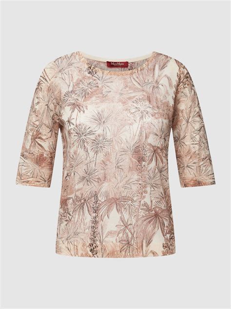 Max Mara Studio Gebreid Shirt Met All Over Motief Model Minosse In